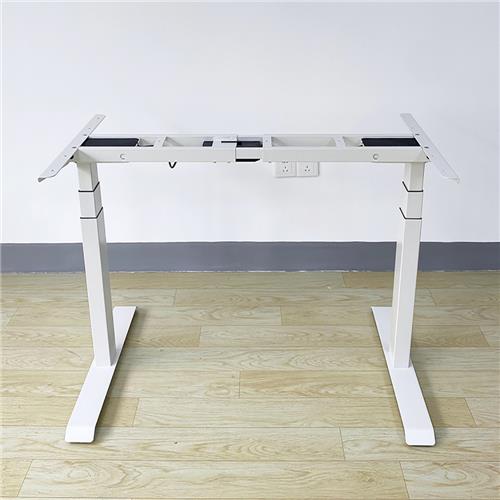 Electrical table, vit, 2-pelare, 2-motor, sl.-650 mm.