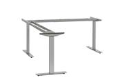 Electrical table trio, silver, 3-pelare, 3-motor, sl.-500 mm.